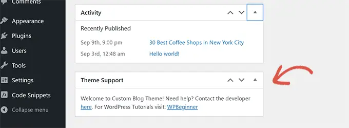 自訂儀表板小工具 Custom dashboard widget