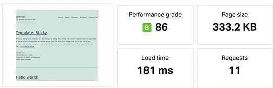 Hostinger 速度测试结果 Hostinger speedtest results