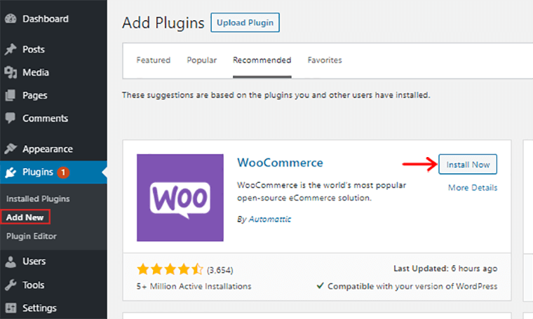 Installer WooCommerce