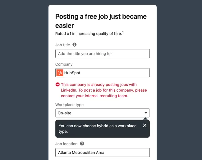 linkedin マーケティングのヒント: 求人を投稿する