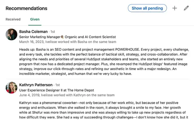 linkedin ネットワーキングのヒント: 推奨事項を提供する