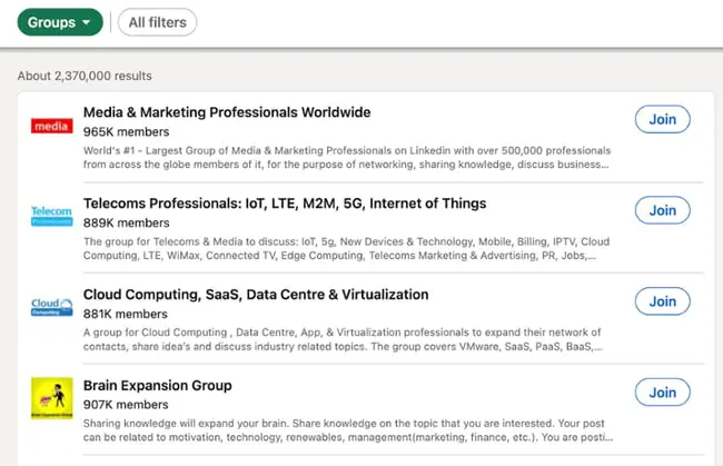 linkedin ネットワーキングのヒント: linkedin グループに参加する