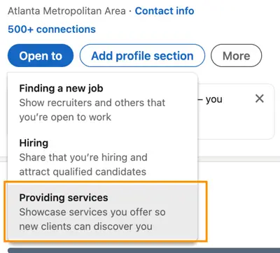 linkedin ネットワーキングのヒント: 機能を公開