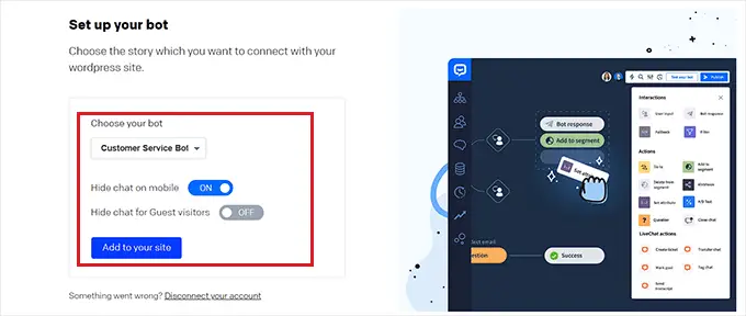 Aggiungi chatbot al tuo sito Add chatbot to your site
