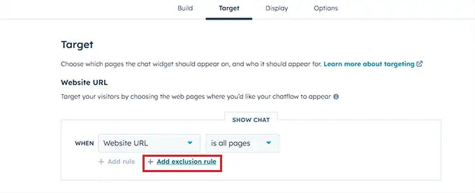 Configura le impostazioni di destinazione Configure target settings