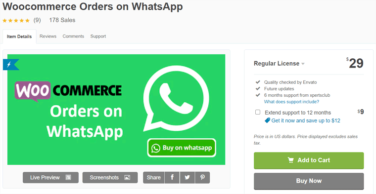 Commande WooCommerce sur le plugin Whatsapp