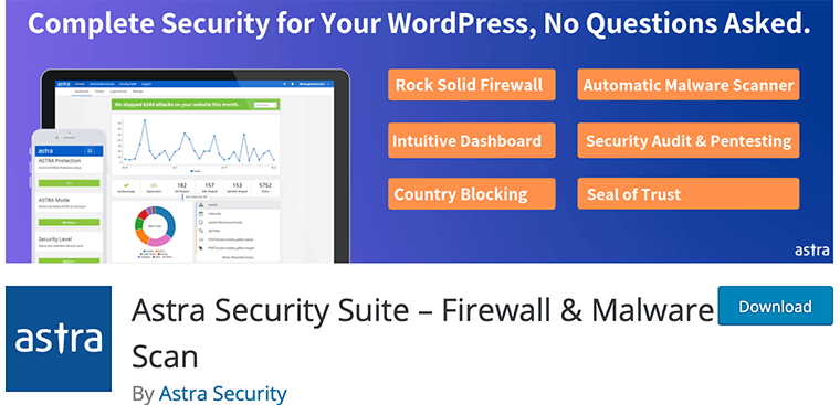Astra Security 맬웨어 제거 플러그인