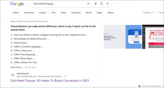 Tabelele din Google Answer Box Include lists in your content