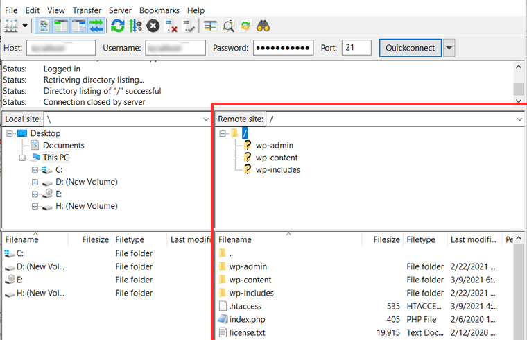 Server Terhubung dengan Komputer Lokal