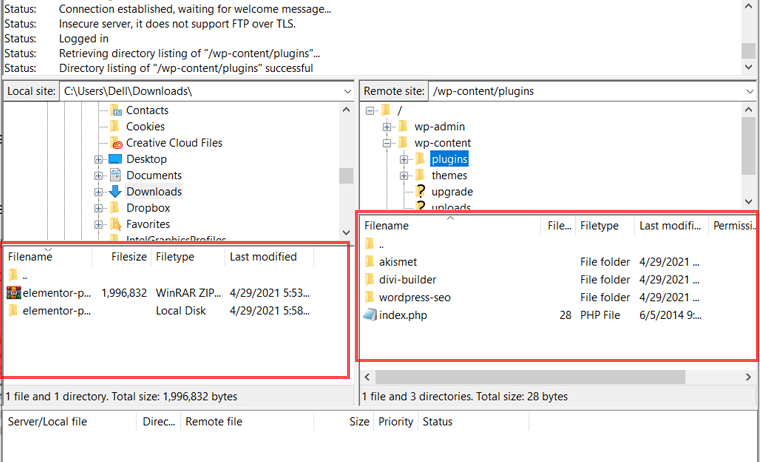 File di Situs Lokal & Situs Jarak Jauh