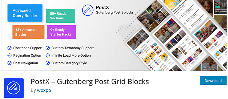 PostX WordPress Gutenberg 塊插件