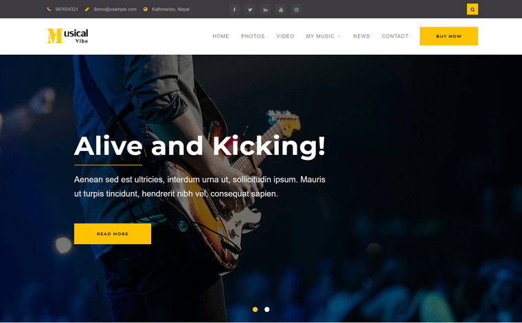 뮤지컬 바이브 WP 테마 무료