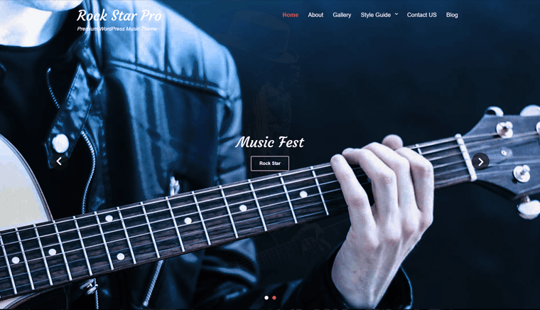 록 스타 WordPress 테마