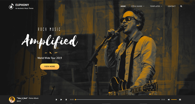 Euphony 무료 WordPress 음악 테마
