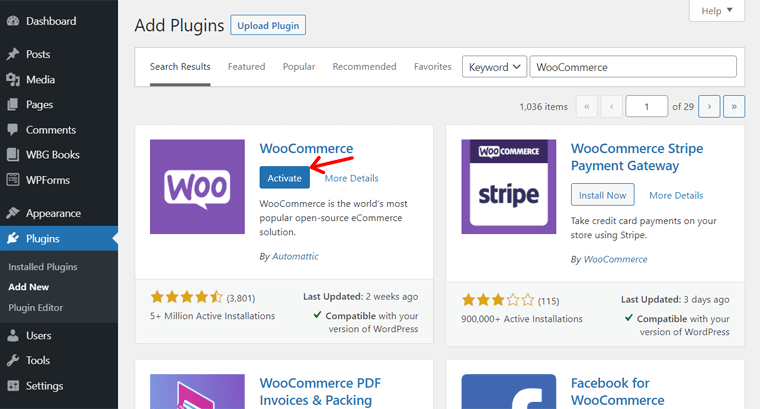 为图书库激活 WooCommerce