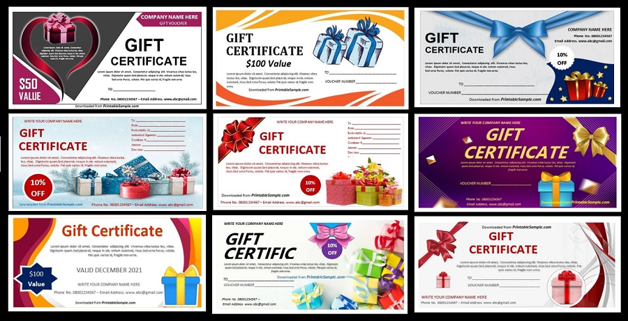 printable-gift-certificate-templates-2 - アドバンス クーポン Sample gift certificate templates
