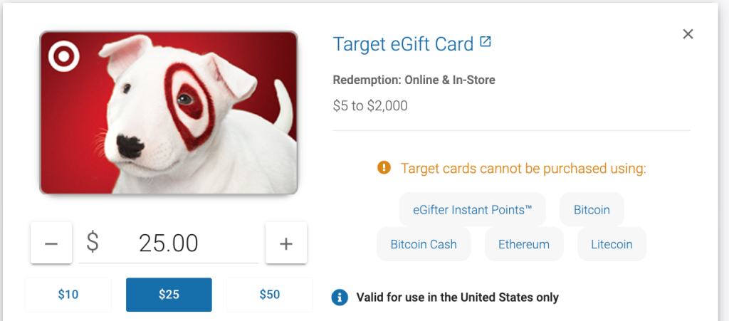 Target eGift card 