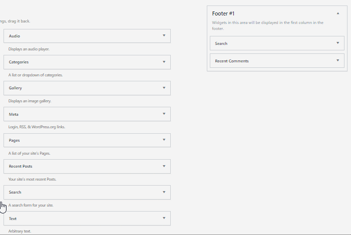 將小部件添加到小部件區域
