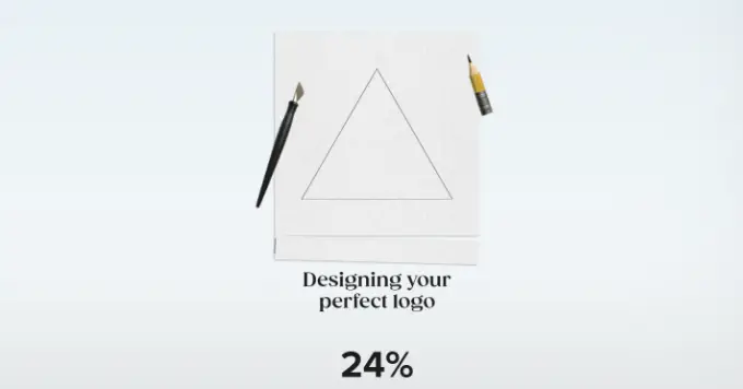 Tailor Brands tarda unos segundos en crear su logotipo Designing your logo