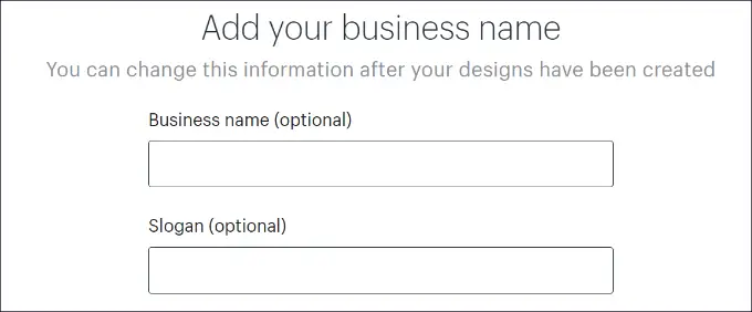 Introduce el nombre de tu empresa Add your business name