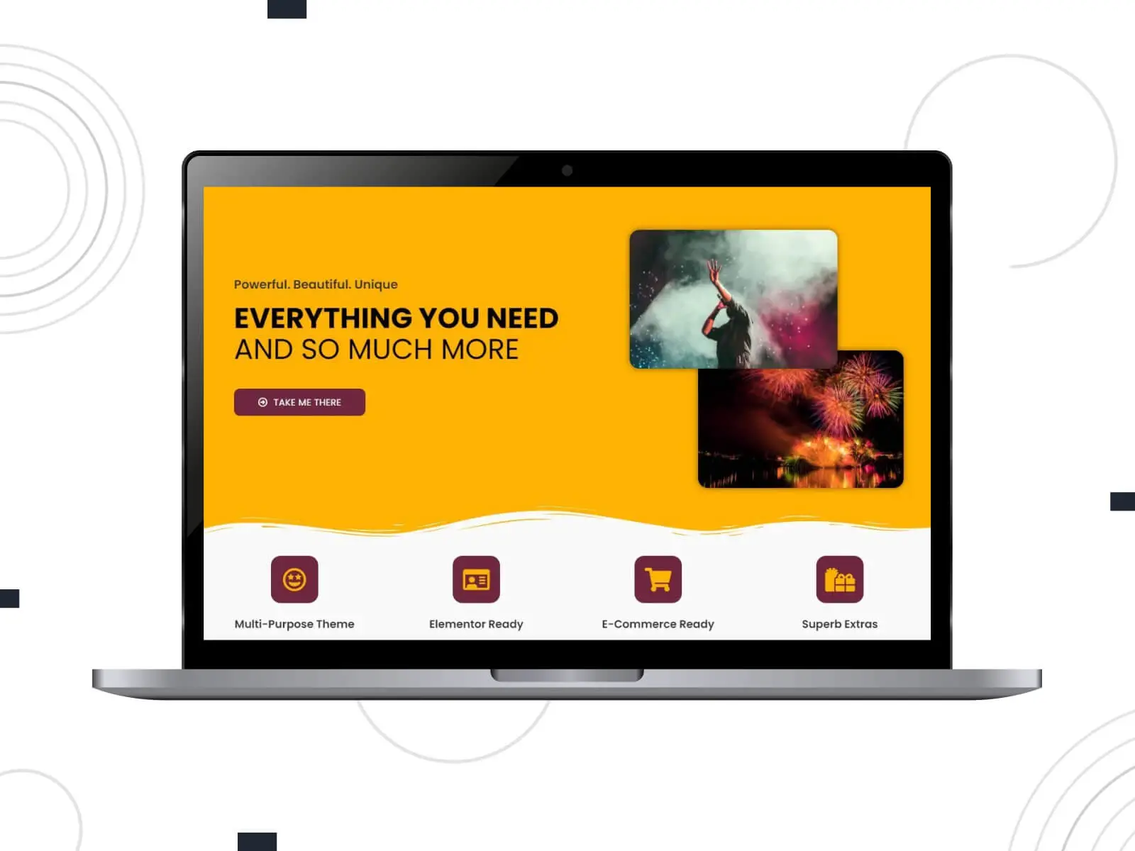 صورة OceanWP - سمة WP مضيئة وغنية ومُحسّنة للسرعة للمواقع الحديثة بمزيج الألوان البرتقالي والأسود والبني.