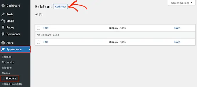 Hinzufügen benutzerdefinierter Seitenleisten zu Ihrer WordPress-Website Adding custom sidebars to your WordPress website