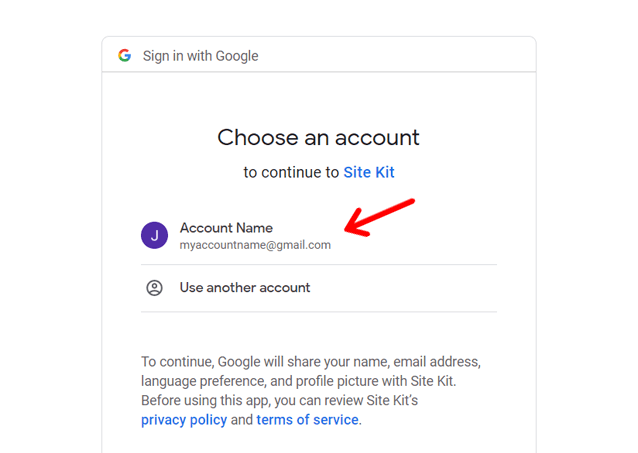 Site Kit를 사용하여 Analytics를 설정하려면 Google에 로그인하십시오.