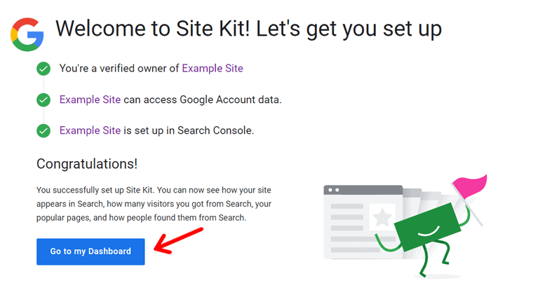 사이트 키트 설정 완료