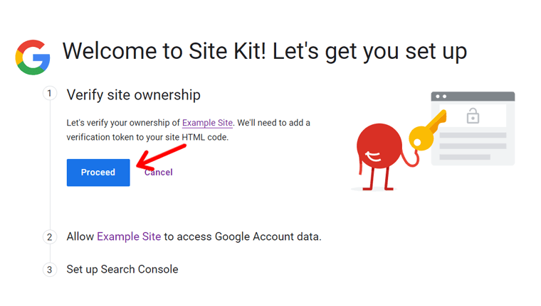 사이트 소유권 확인 진행