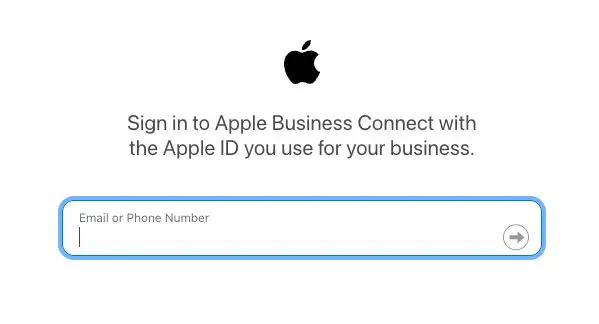 Como configurar o perfil do Apple Business Connect.