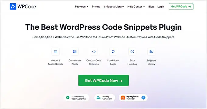 WPCode WordPress code snippets plugin