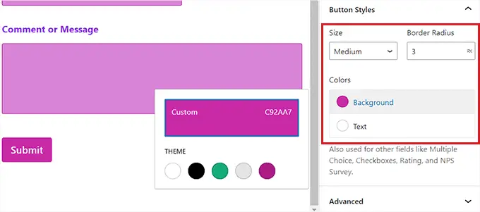 ボタンのスタイルを構成する Configure button style