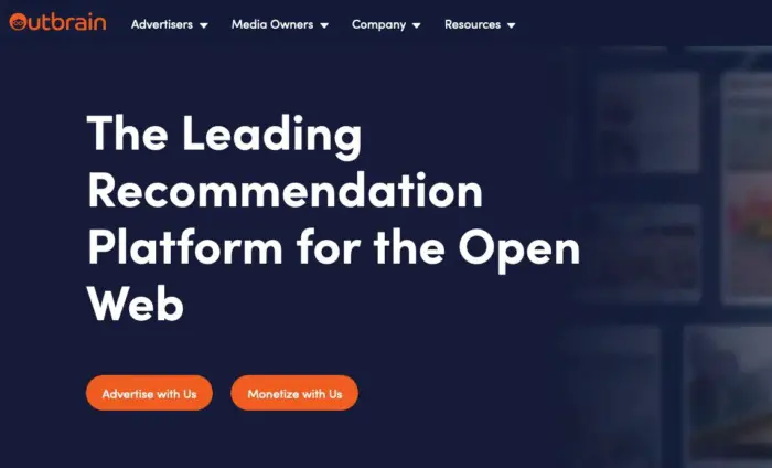Outbrain 內容分發。