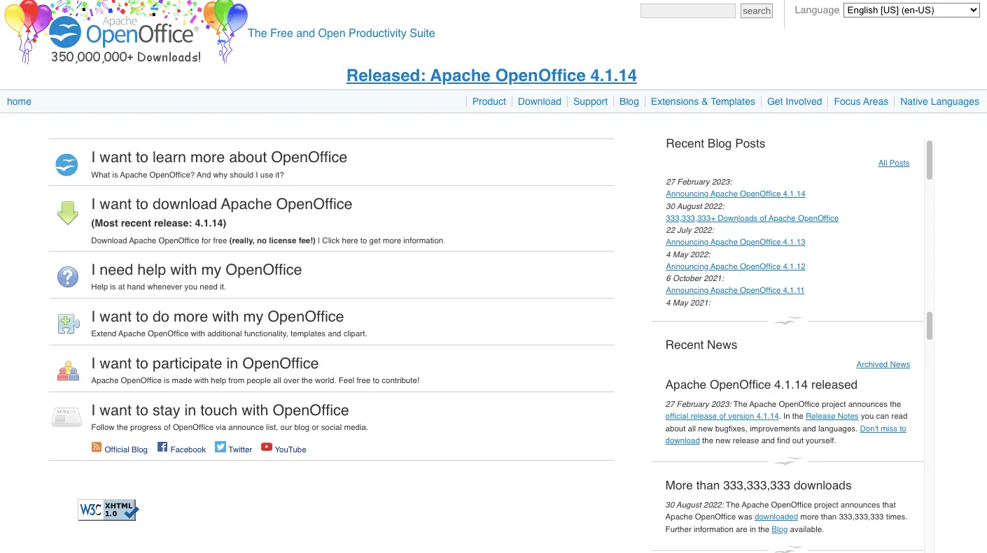 Apache OpenOffice é uma alternativa de código aberto ao Microsoft Office.