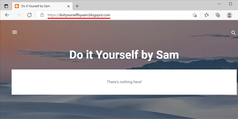 Exemplo de blog na plataforma do Blogger