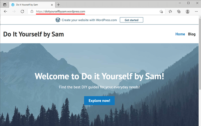 Exemplo de blog do WordPress.com