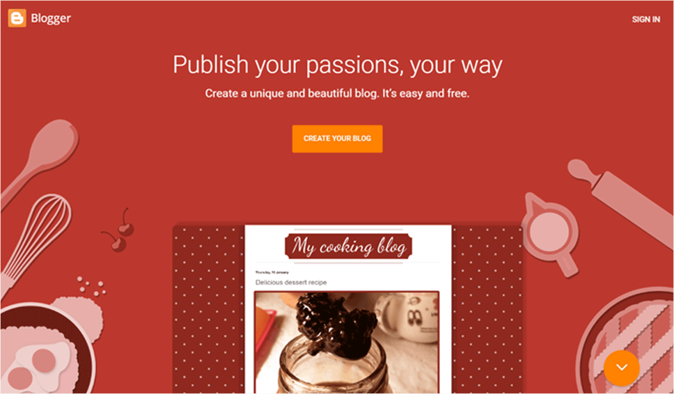 Plataforma de blogs do Blogger