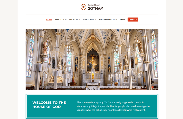 Tema WordPress Gereja Bebas Daya Tahan