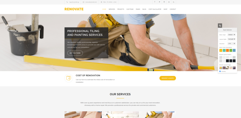 تجديد ثيمات شركة ووردبريس للإنشاءات