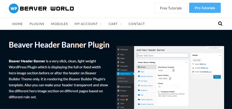 비버 헤더 배너
