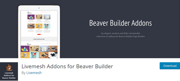 Livemesh 애드온 - Beaver Builder 애드온