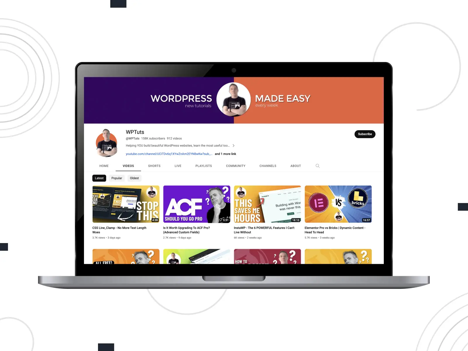 Foto von WPTuts, einer Quelle leicht verständlicher Tutorials, die zu den besten WordPress-YouTube-Kanälen zählt.