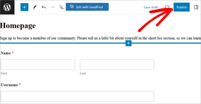 Benutzerregistrierungsformular veröffentlichen Publish-user-registration-form