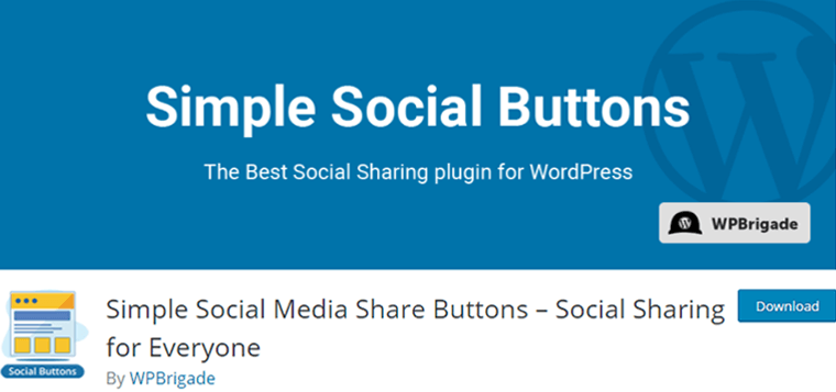 Butoane sociale simple Social Share Pluginuri WordPress