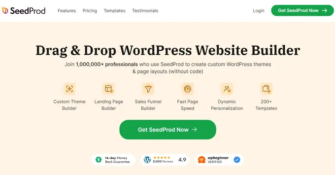 เครื่องมือสร้างเว็บไซต์ SeedProd WordPress SeedProd WordPress Website Builder