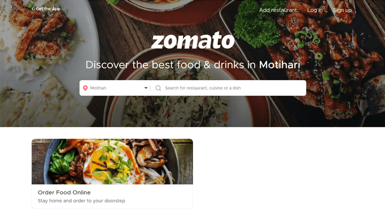 Contoh Situs Web Direktori Zomato