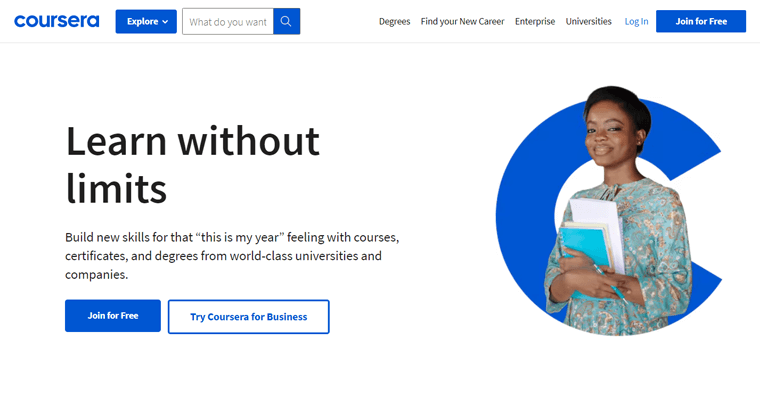 Contoh Situs Web Coursera LMS - Jenis Situs Web