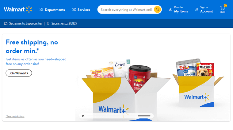 Contoh Situs Web eCommerce Walmart