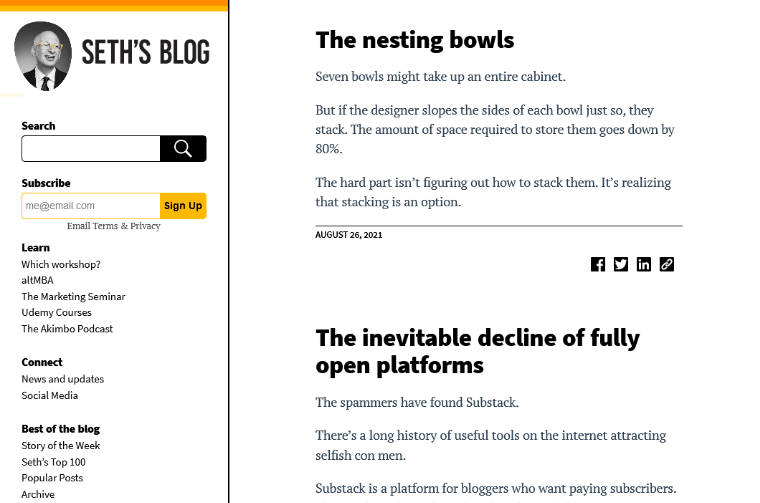 Seth's-블로그- 개인 웹사이트