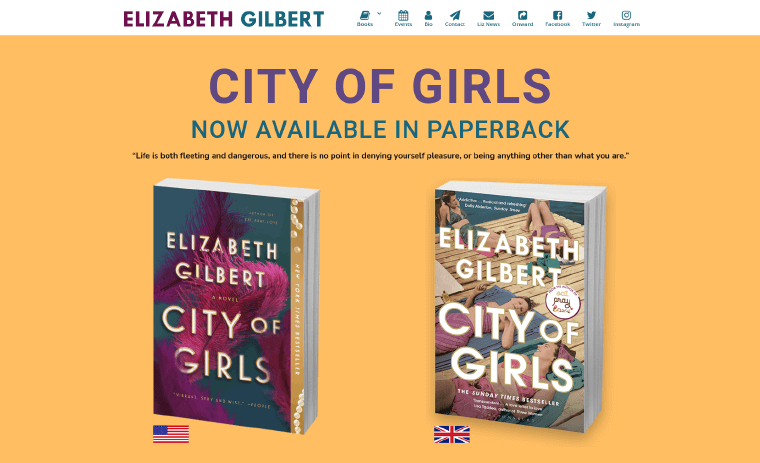 Elizabeth-Gilbert 최고의 개인 웹사이트